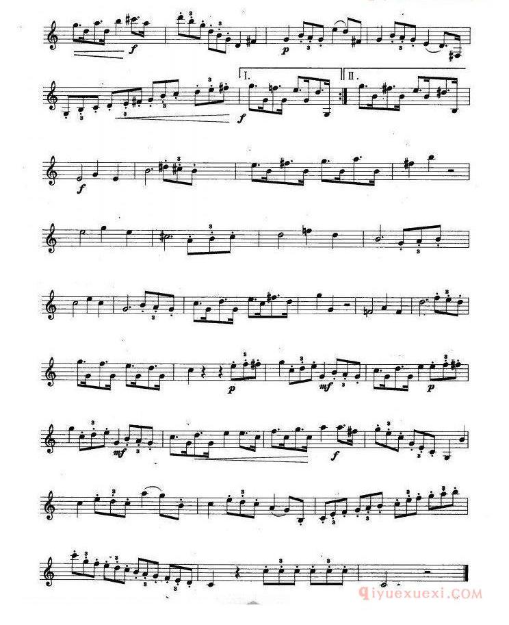 单簧管乐谱[单簧管考级教材·第六级]