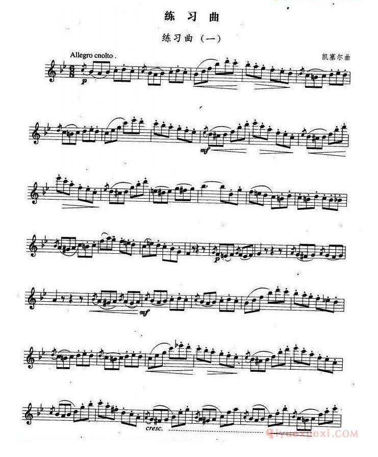 单簧管乐谱[单簧管考级教材·第八级]