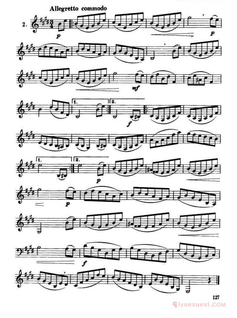 单簧管乐谱[单簧管中级练习曲7首]