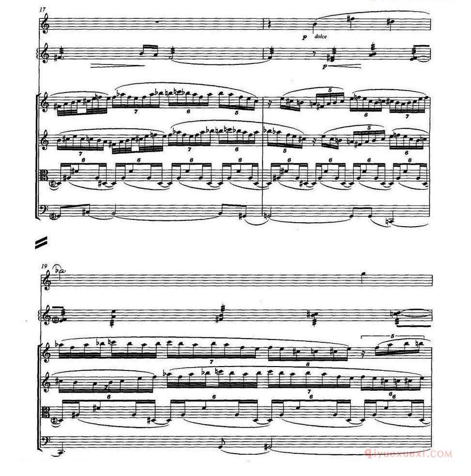 单簧管乐谱[岗拉美朵]单簧管+颤音琴+弦乐四重奏