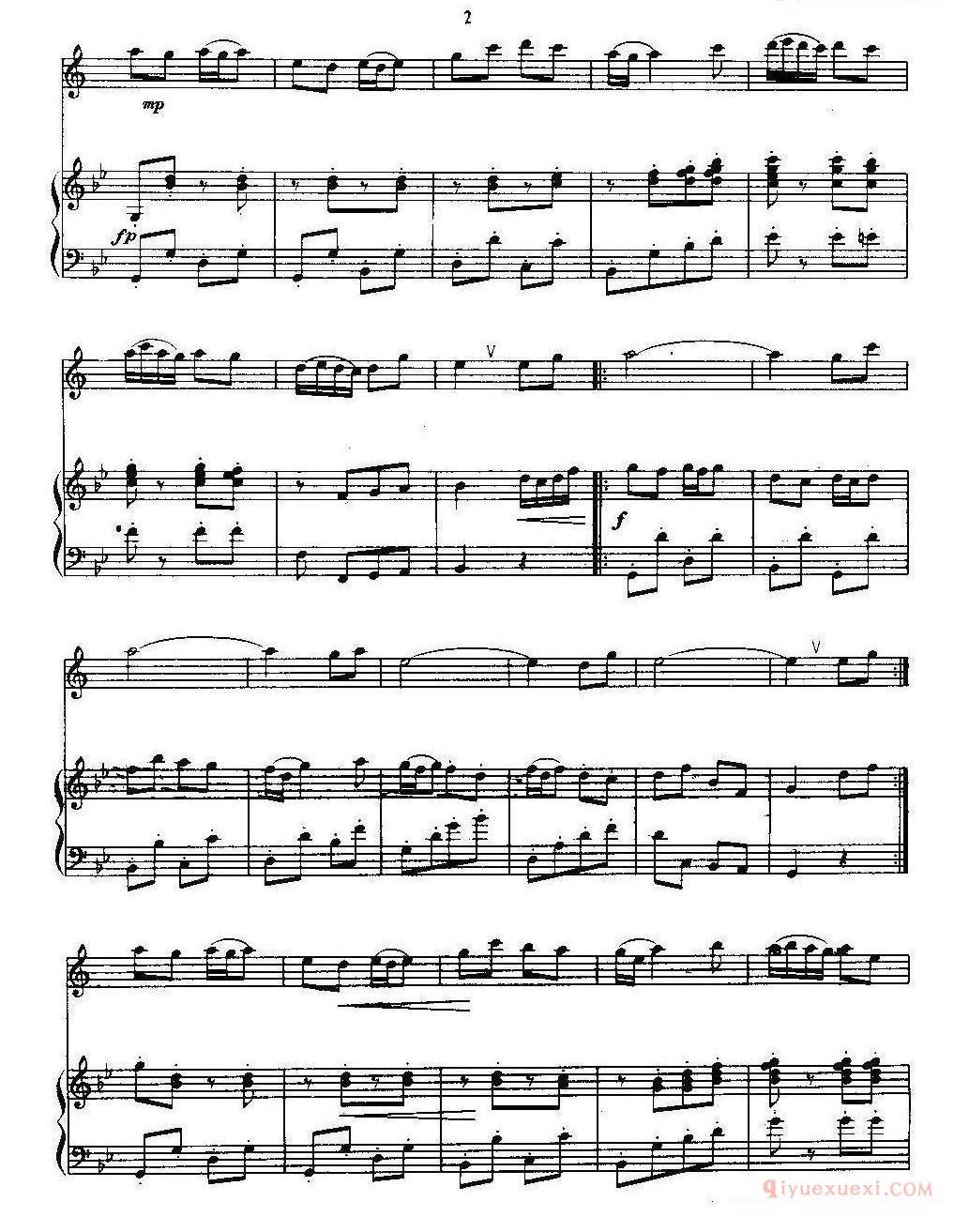 单簧管乐谱[新迎春舞曲]单簧管+钢琴伴奏