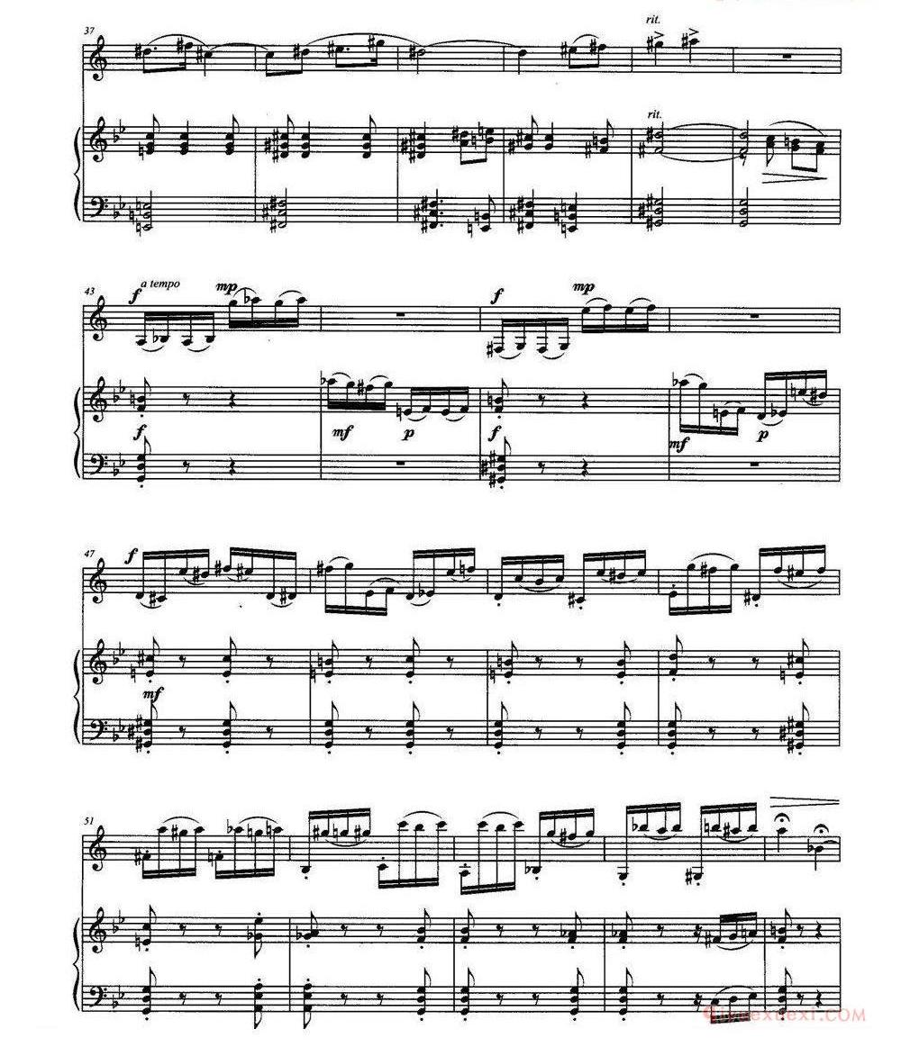 单簧管乐谱[翳]单簧管+钢琴