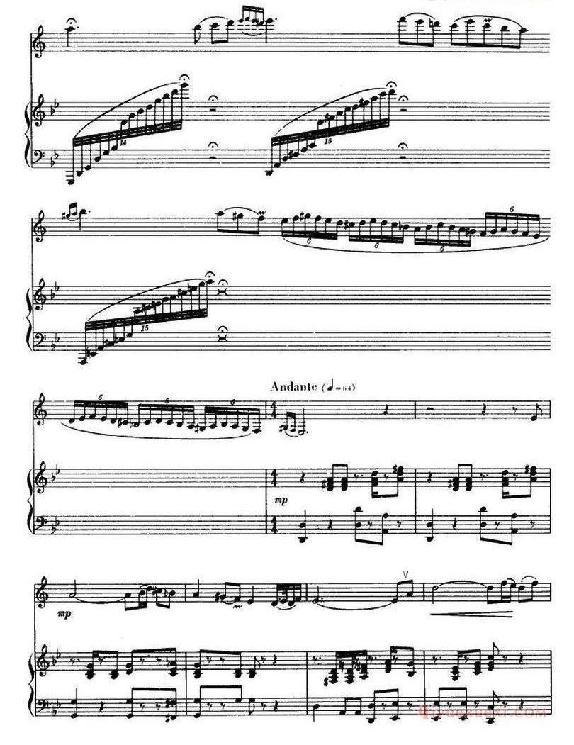 单簧管乐谱[协奏曲“帕米尔之音”第一乐章]单簧管+钢琴伴奏