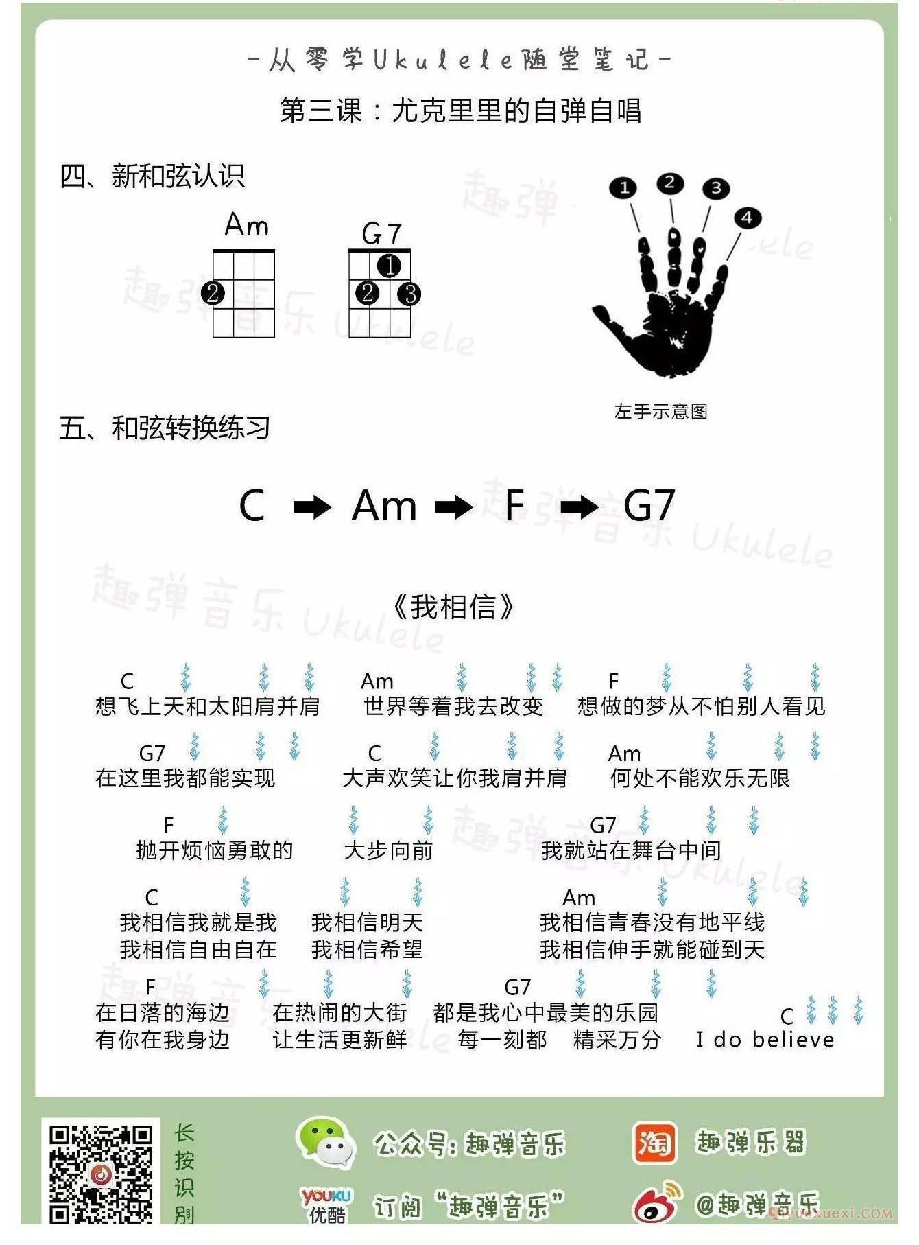 从零开始学Ukulele/第三课·尤克里里弹唱快速入门