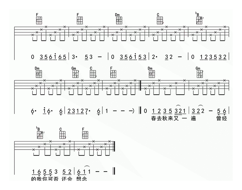 尤克里里谱[冬]好妹妹乐队