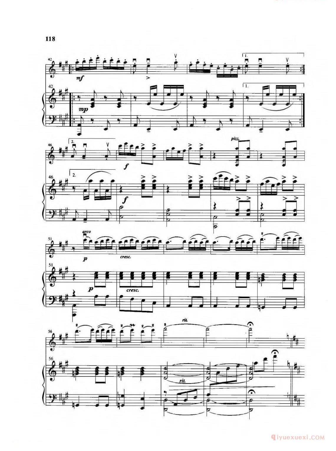 小提琴乐谱[春节序曲]小提琴钢琴合奏谱