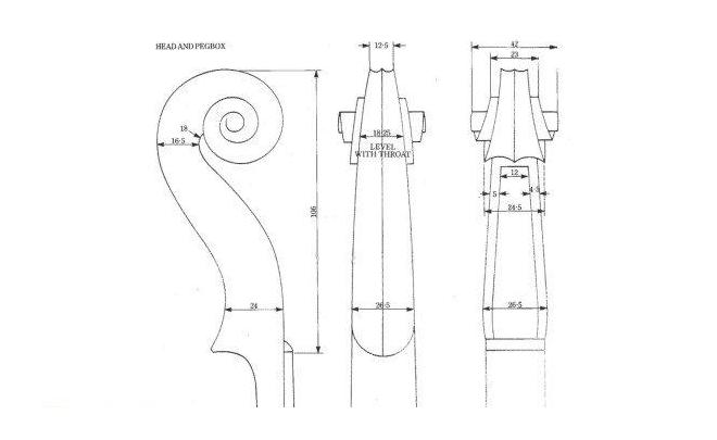 斯特拉迪瓦里 1694年 小提琴制作图纸