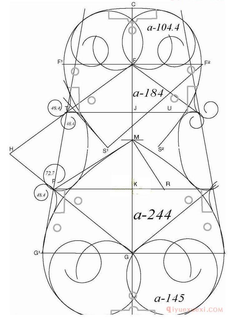 安东尼奥·斯特拉迪瓦里 小提琴,中提琴,大提琴,内模具图纸大全