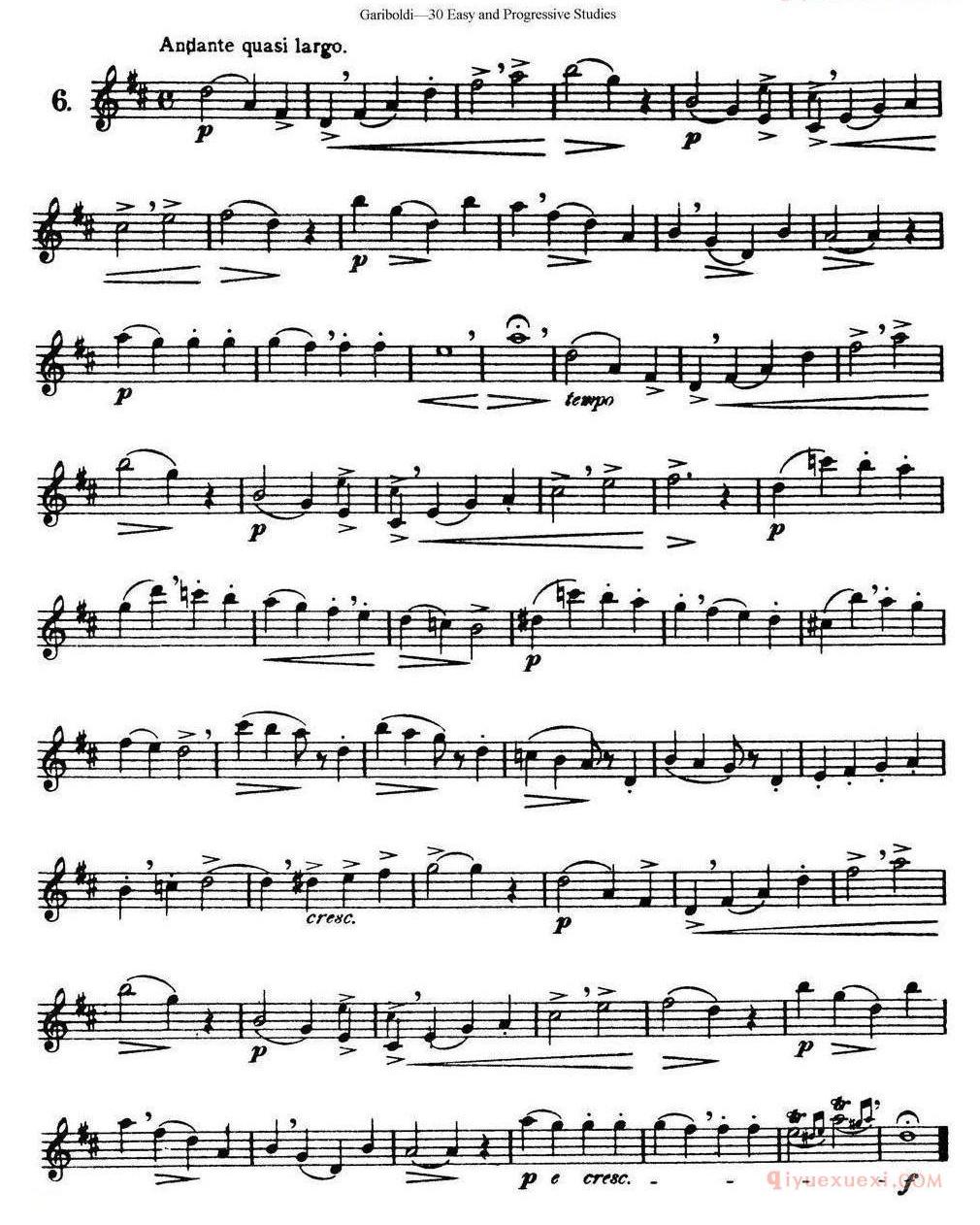三十首长笛基础及提高练习曲