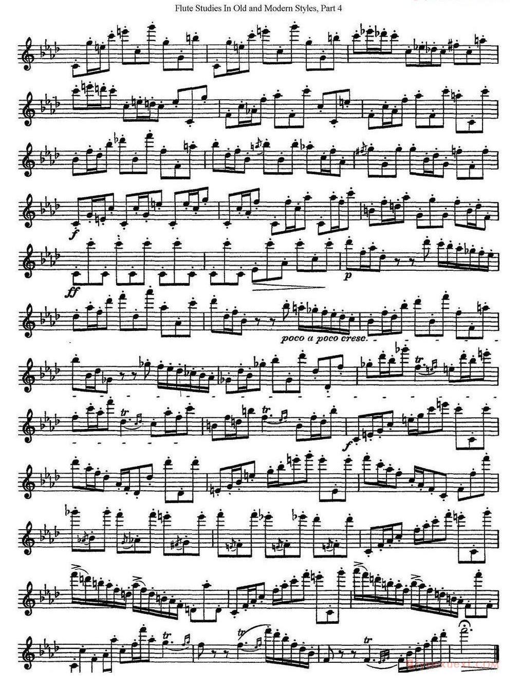 斯勒新老风格长笛练习重奏曲（第四部分）NO.1-NO.24