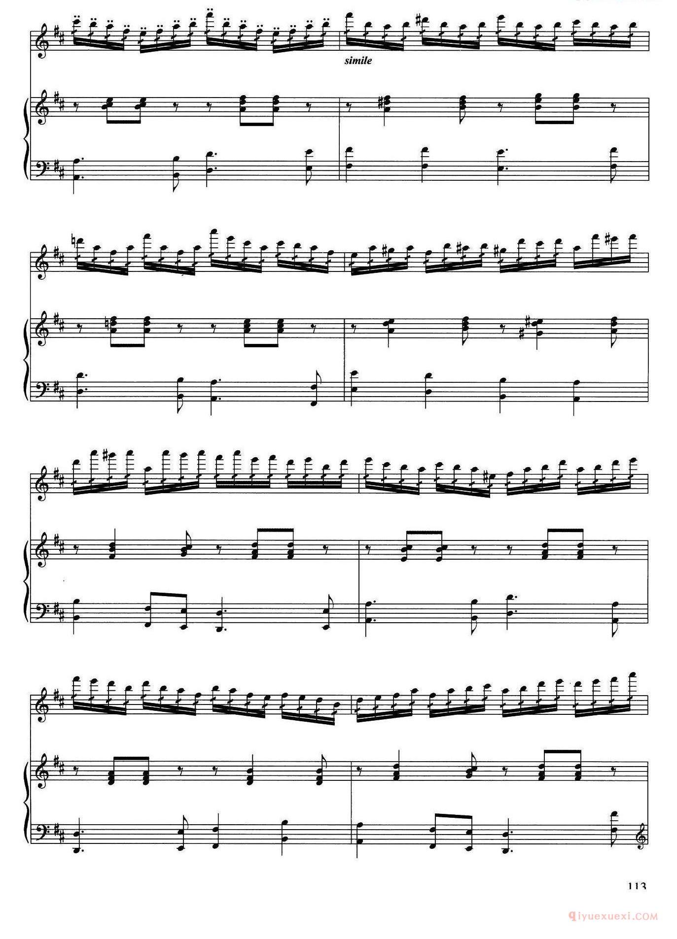 小黄鹂鸟的变奏曲/长笛与钢琴