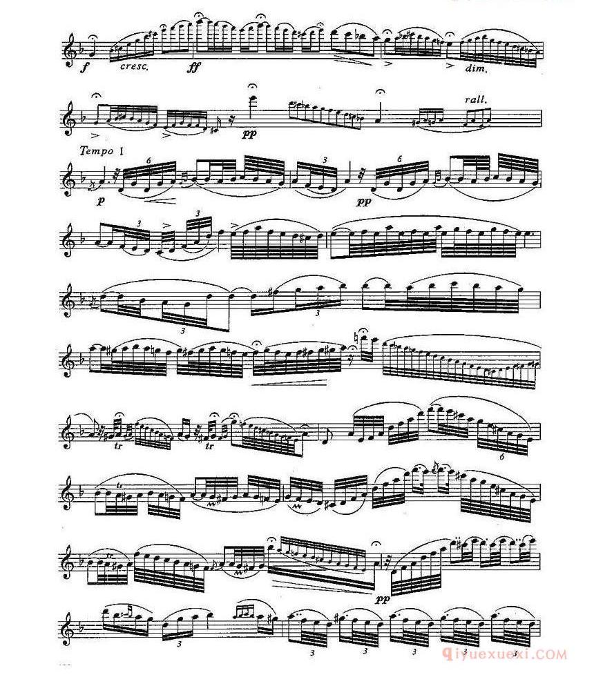 长笛八级考级曲谱（第四部分）