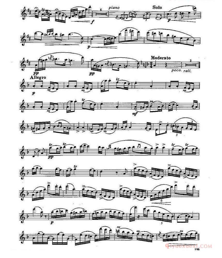 长笛八级考级曲谱（第四部分）