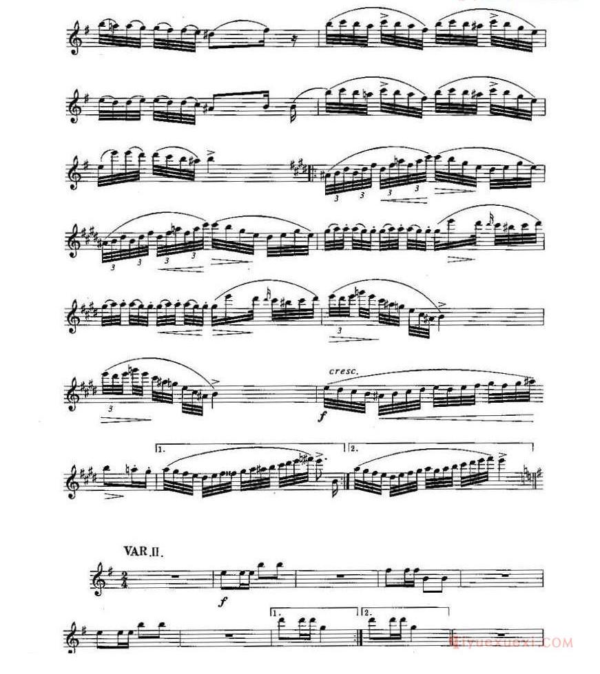 长笛八级考级曲谱（第四部分）