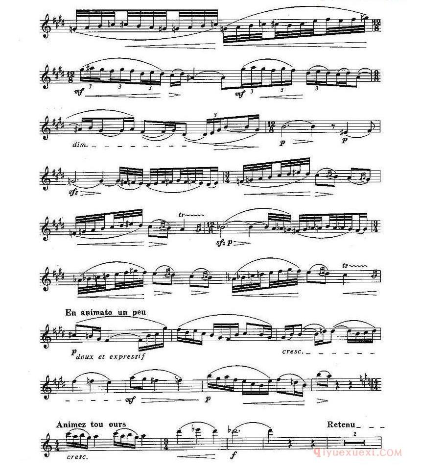 长笛八级考级曲谱（第四部分）