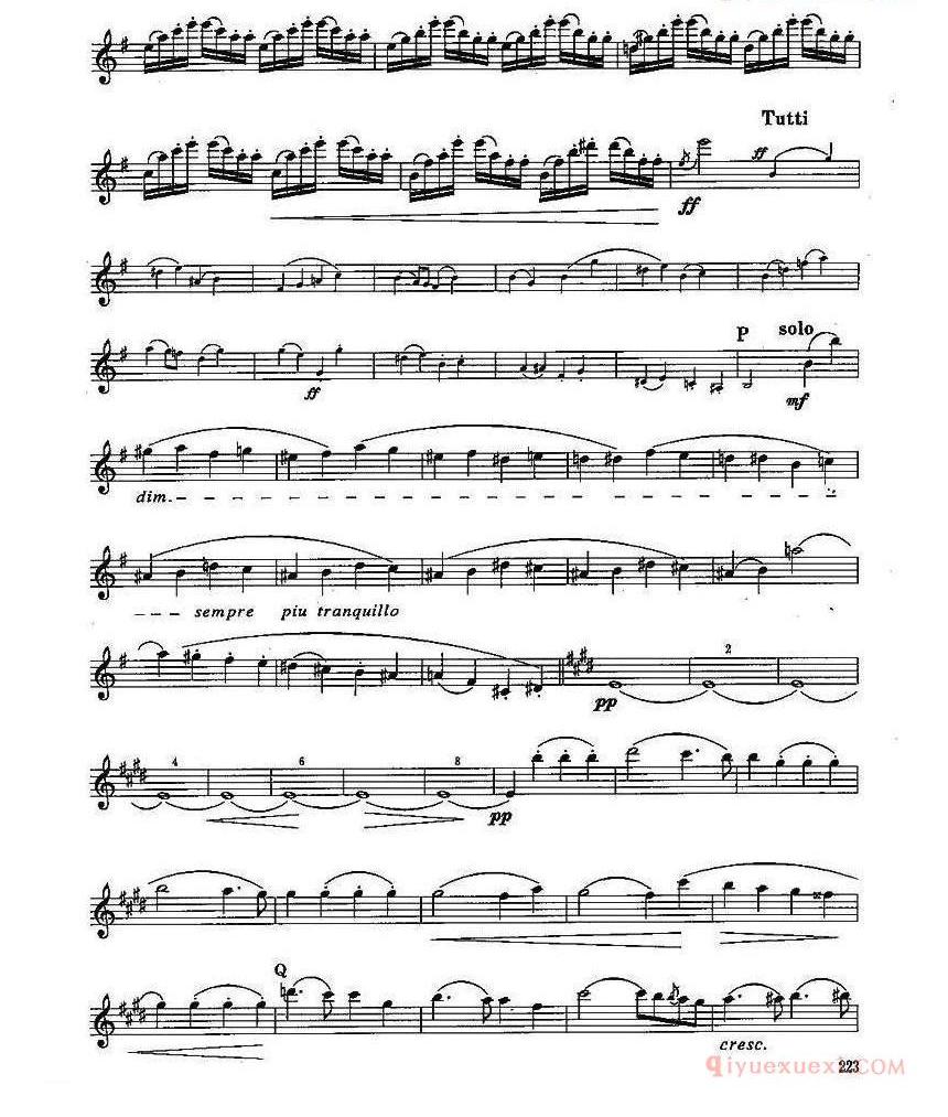 长笛九级考级曲谱(第四部分)