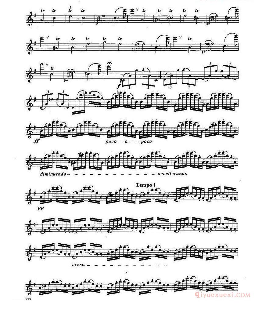 长笛九级考级曲谱(第四部分)