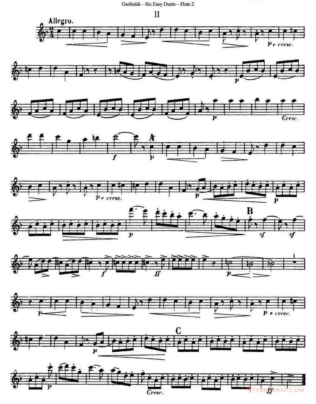 六首简易二重奏作品145号
