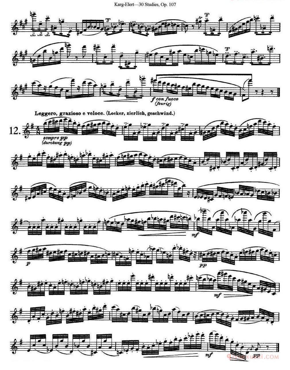 卡-伊勒特30首长笛练习曲Op.107（NO.1-NO.30）