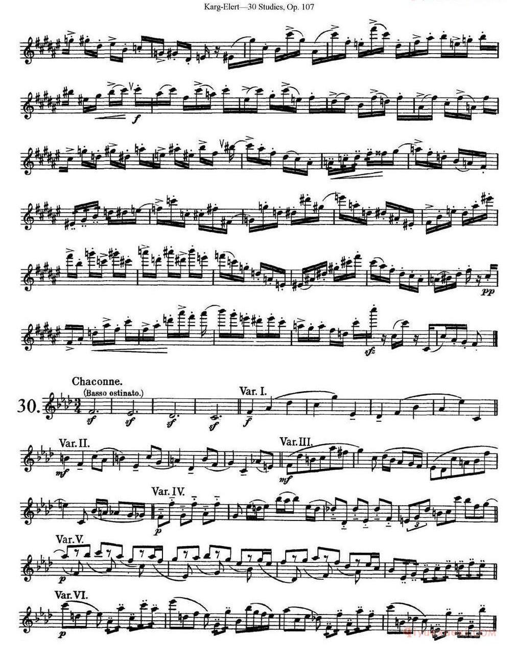 卡-伊勒特30首长笛练习曲Op.107(NO.1-NO.30)