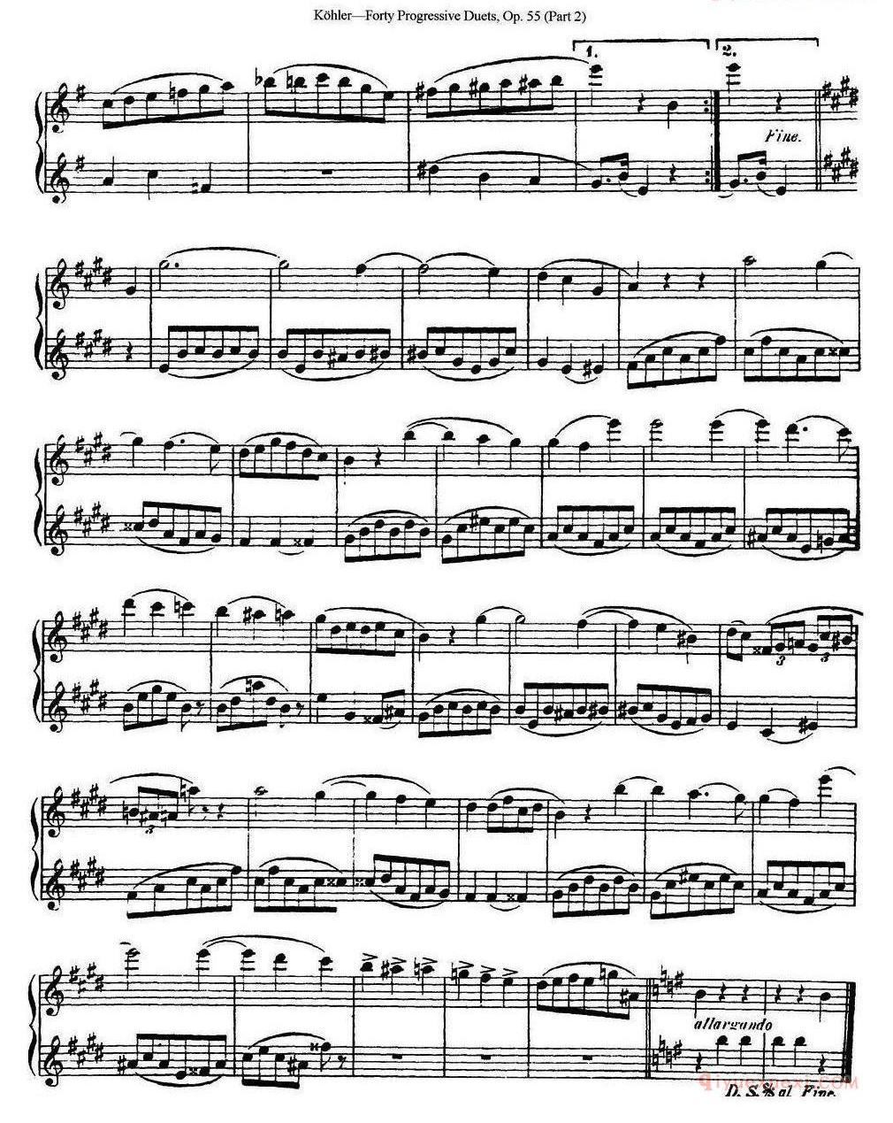 柯勒40首长笛提高练习曲OP.55（二重奏）NO.1-NO.15