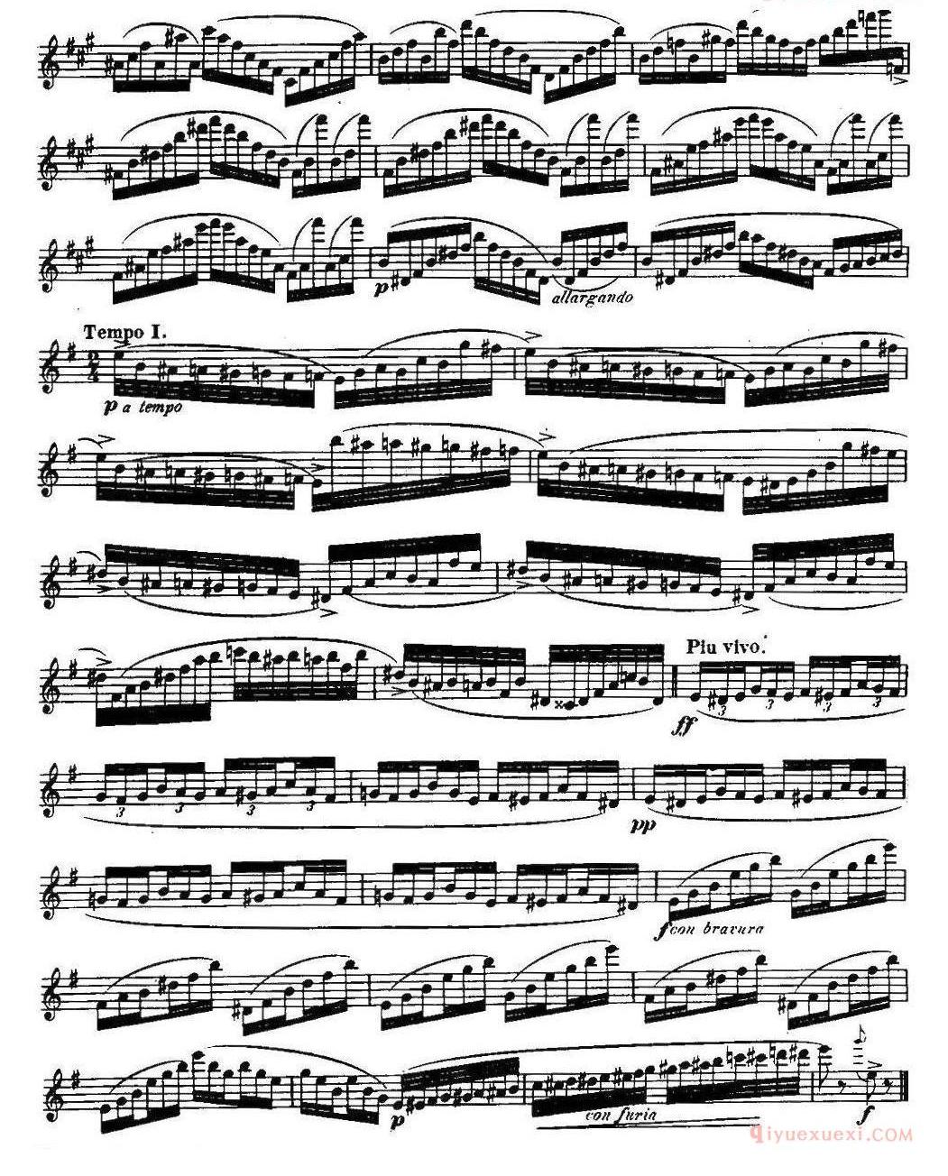 柯勒长笛练习曲作品33号