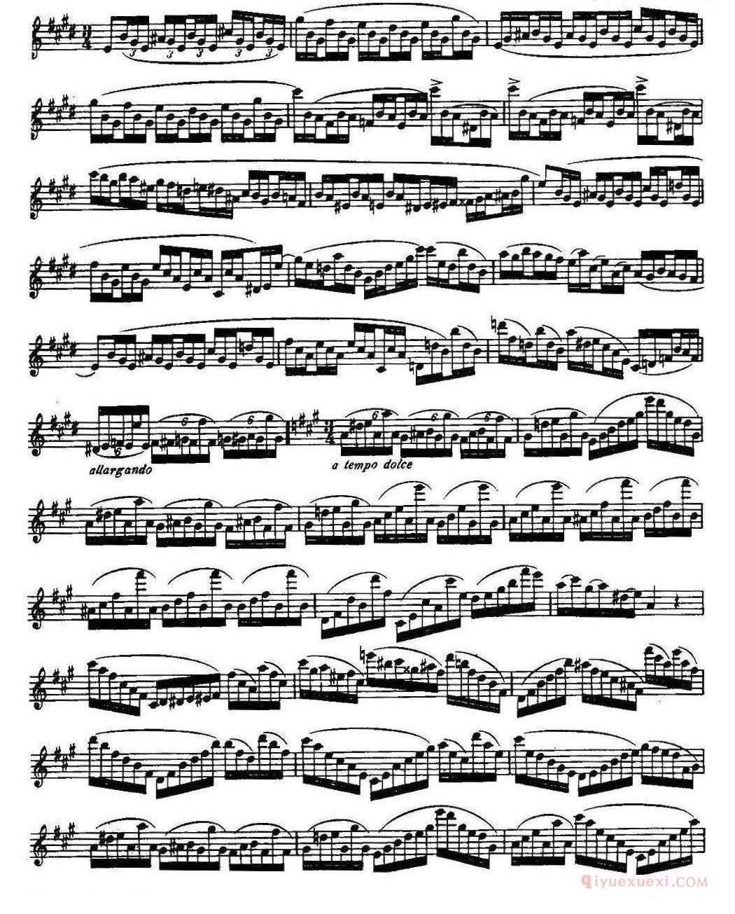 柯勒长笛练习曲作品33号