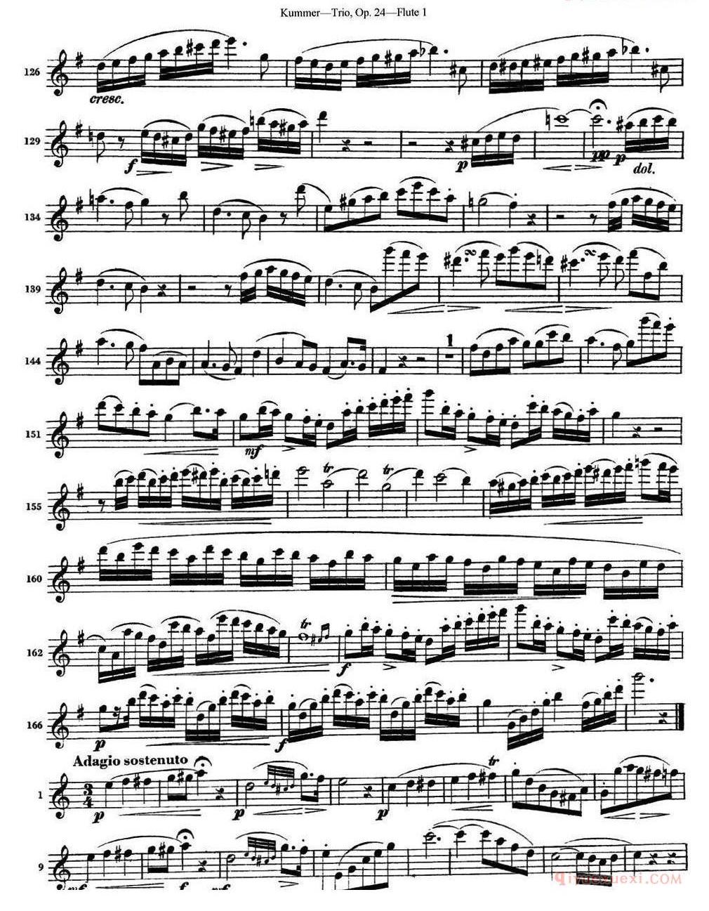 库默长笛三重奏Op.24（Flute 1）