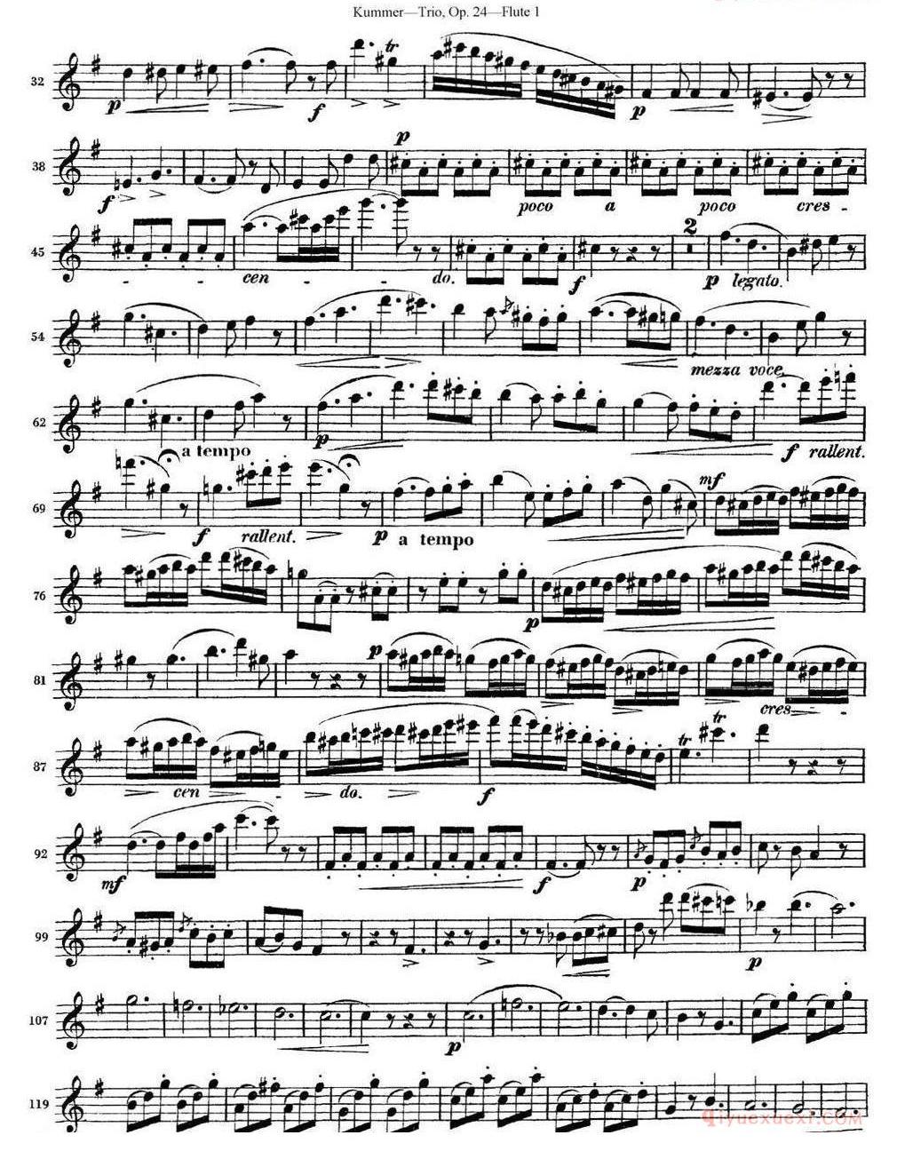 库默长笛三重奏Op.24（Flute 1）