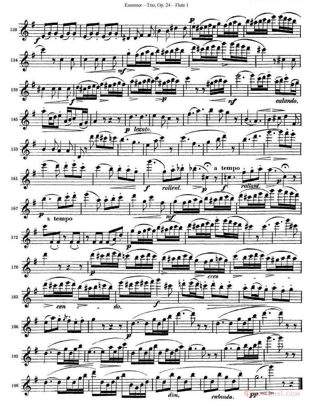 库默长笛三重奏Op.24（Flute 1）