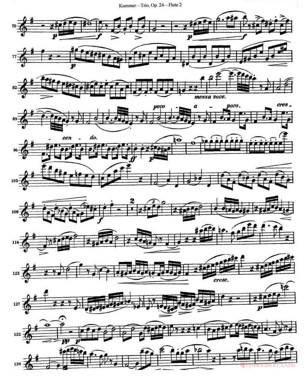 库默长笛三重奏Op.24（Flute 2）