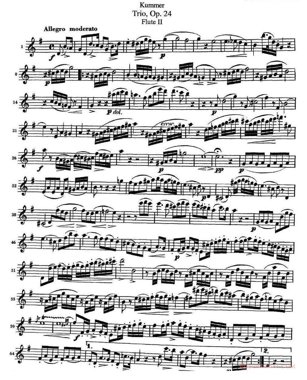 库默长笛三重奏Op.24（Flute 2）