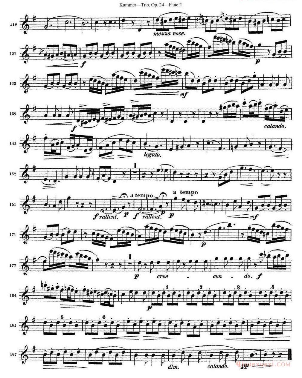 库默长笛三重奏Op.24（Flute 2）