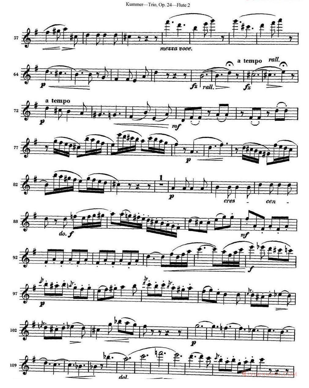 库默长笛三重奏Op.24（Flute 2）