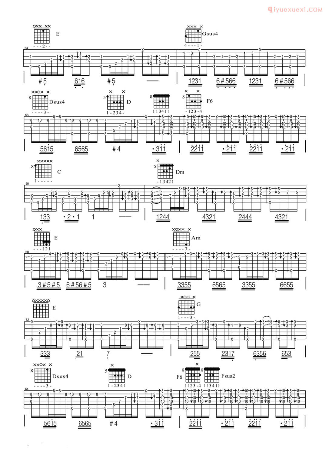 吉他资料网加州旅馆吉他谱-5