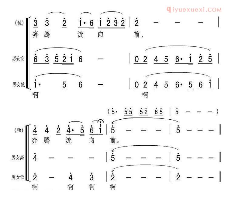 合唱乐谱[青铜峡，神奇的土地/音乐电视片 宁夏好风光插曲]简谱