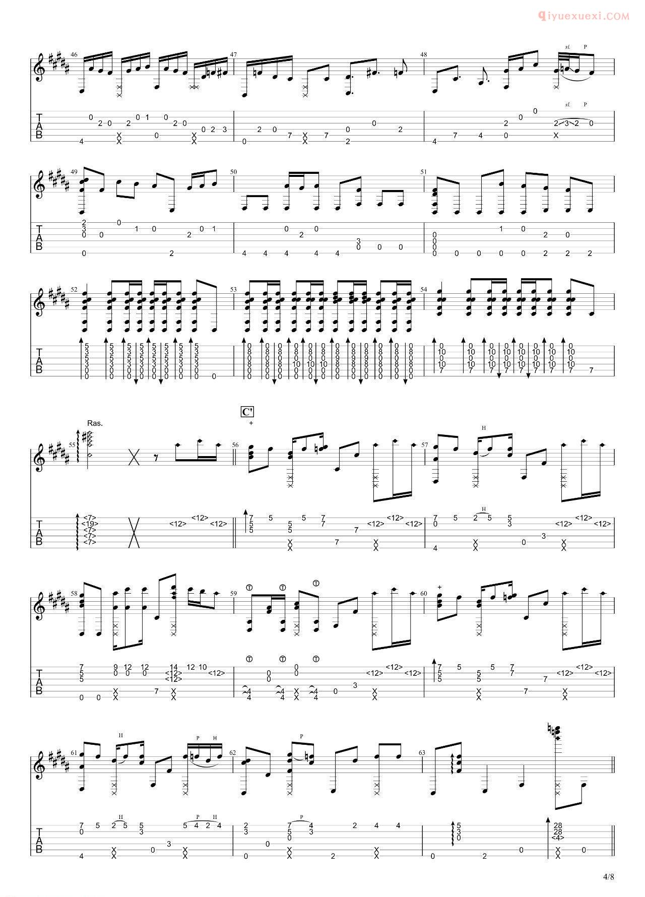 器乐学习网《打上花火》吉他谱-4