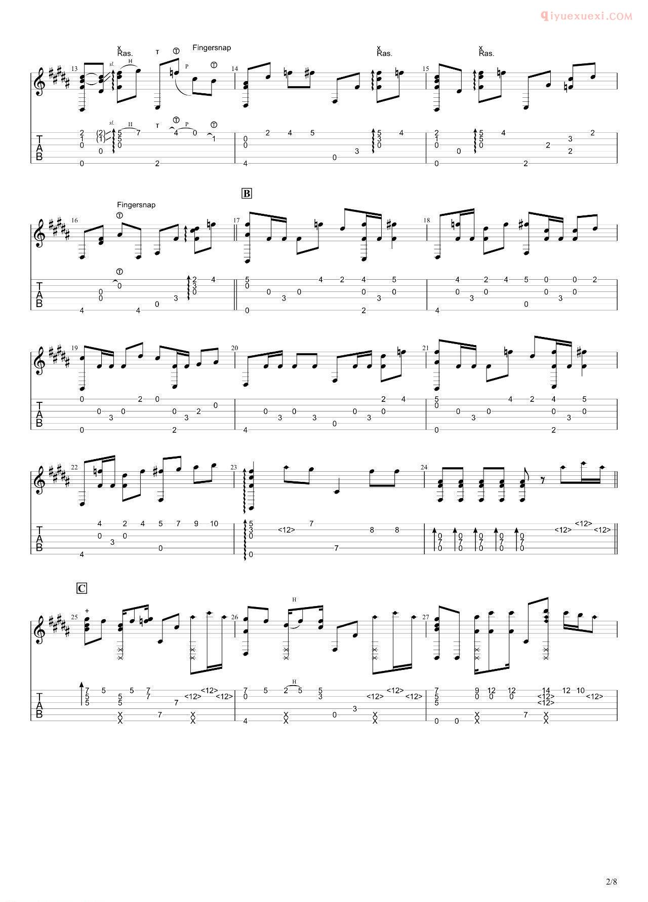 器乐学习网《打上花火》吉他谱-2