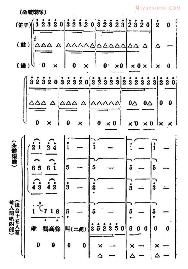 合唱谱[生产大合唱/二幕活报型歌剧]简谱