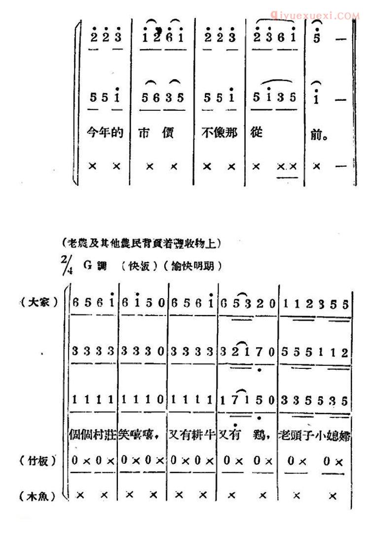 合唱谱[生产大合唱/二幕活报型歌剧]简谱