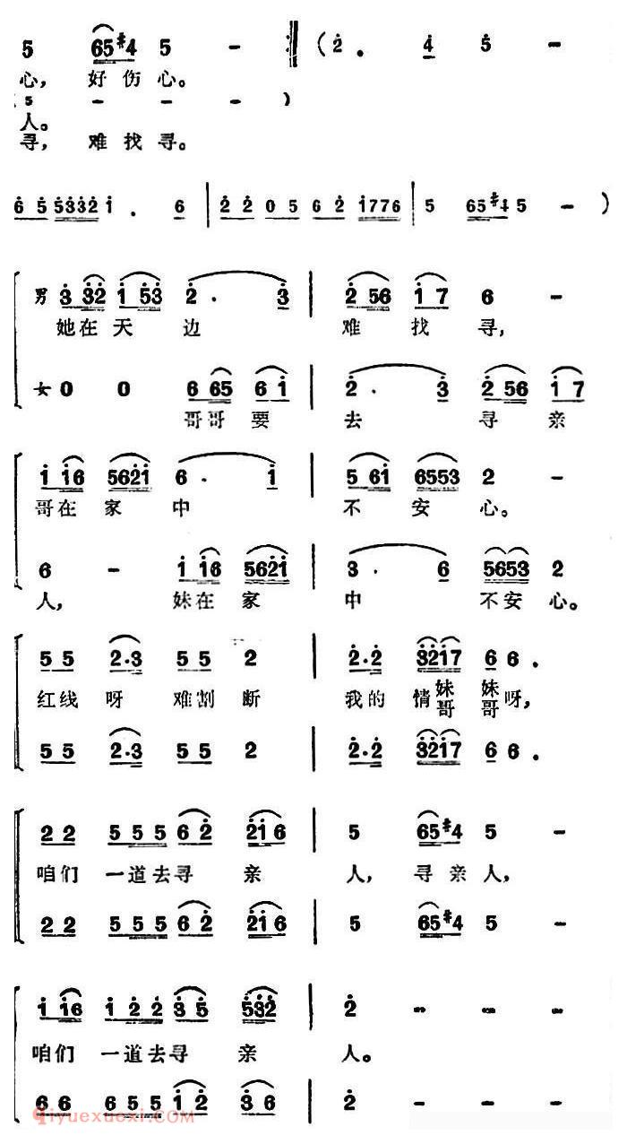 合唱谱[一棵大树万条根/电视剧/红线记/主题歌]简谱