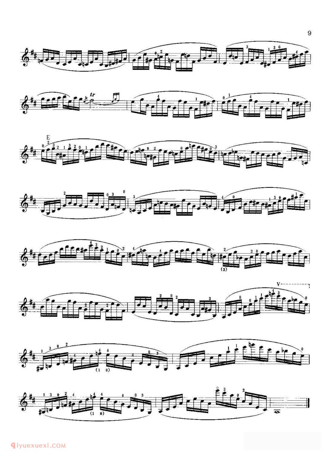 小提琴考级曲谱《七级：练习曲/克莱采尔 No.29》
