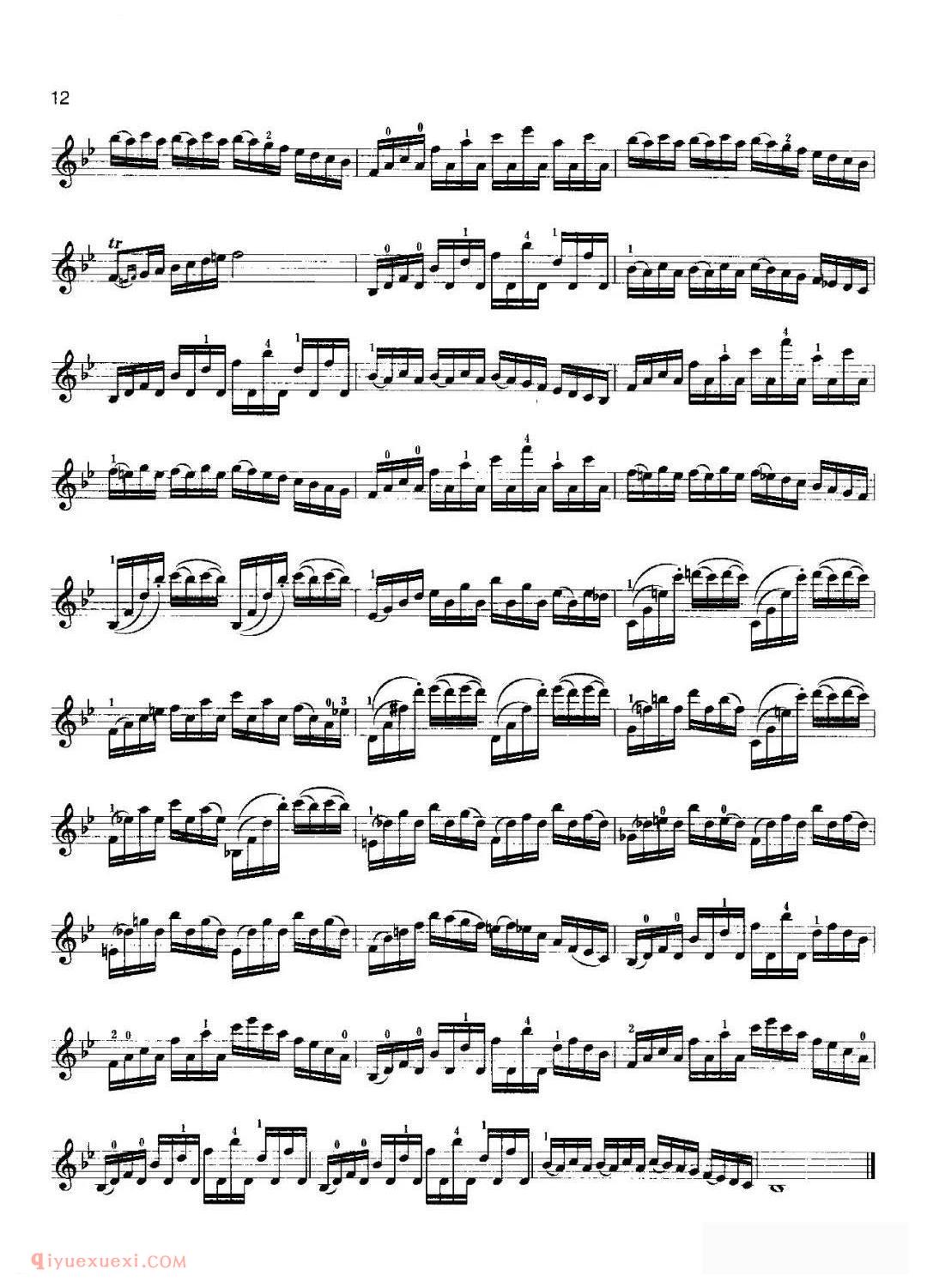 小提琴考级曲谱《七级：练习曲/克莱采尔 No.30》