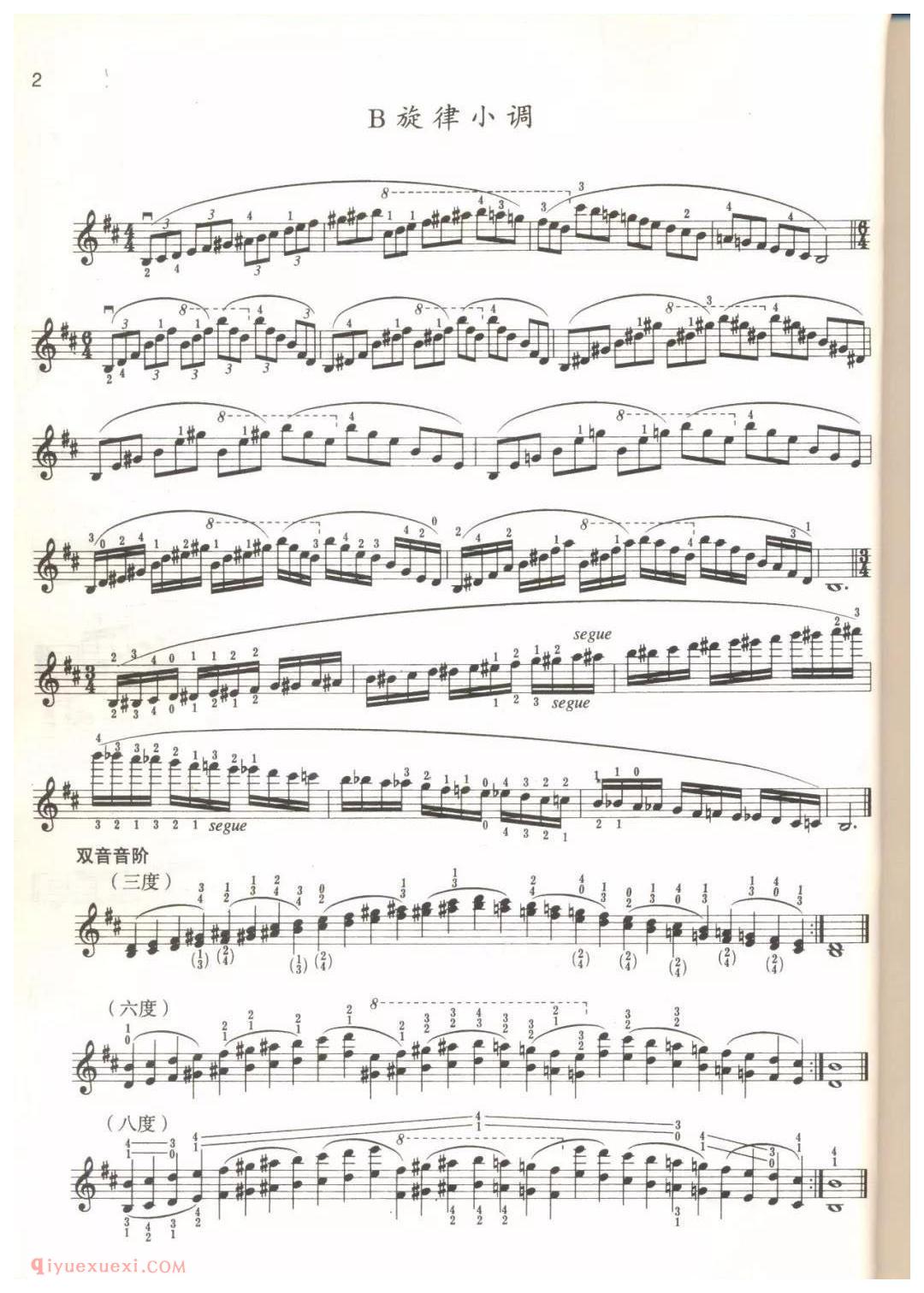 小提琴考级曲谱《九级/音阶与琶音》