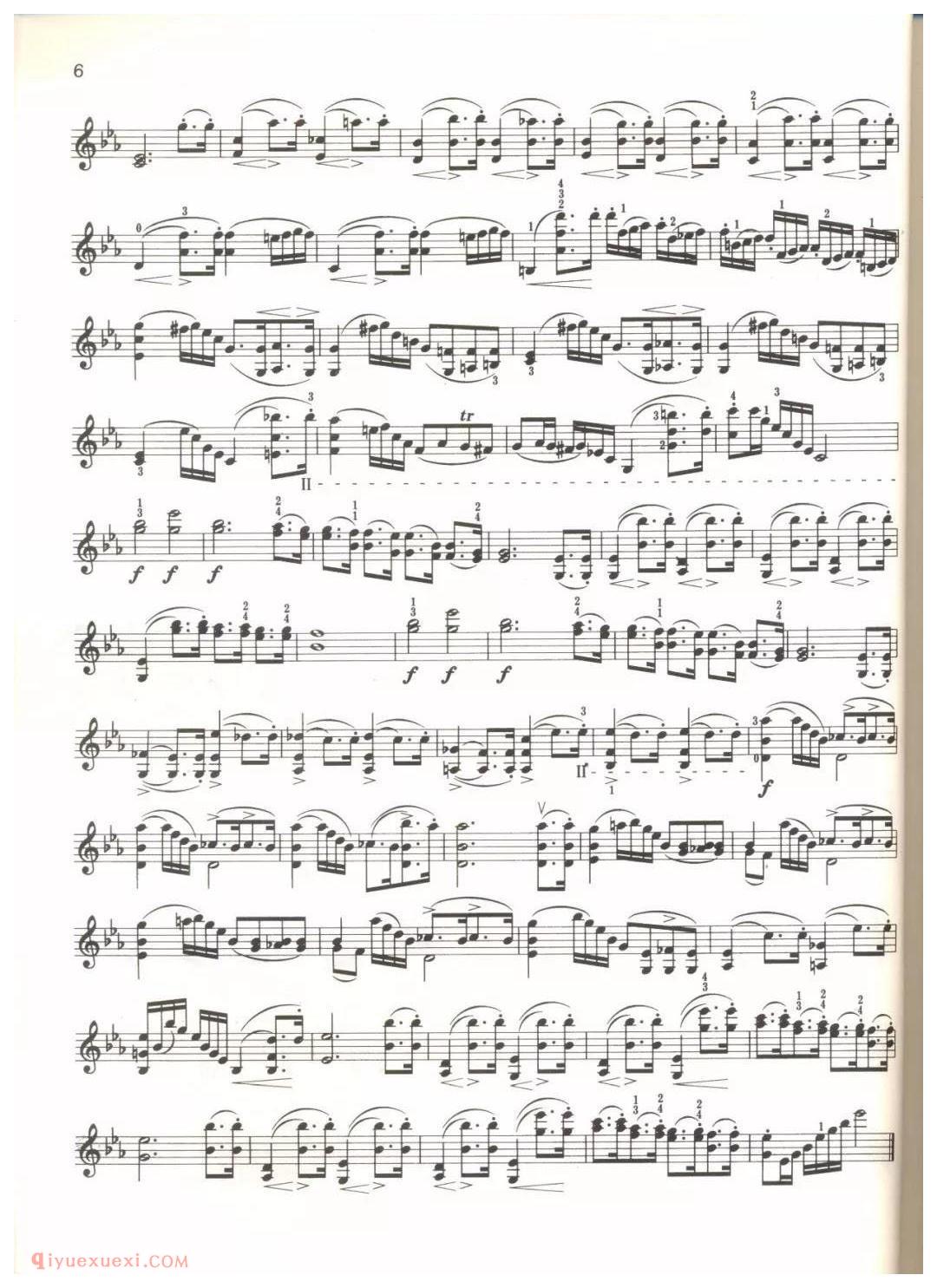 小提琴考级曲谱《九级：练习曲/克莱采尔 No.35》