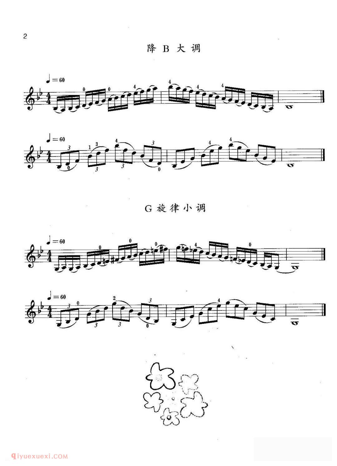 小提琴考级曲谱《二级：音阶与琶音》