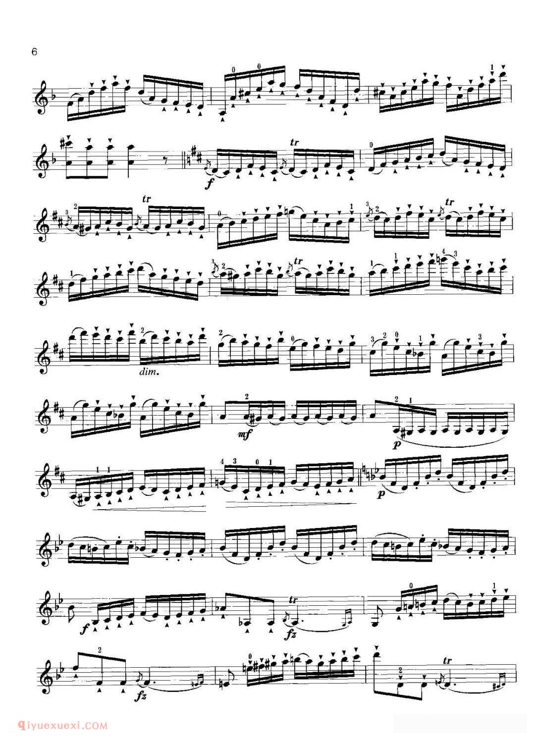 小提琴考级曲谱《五级：练习曲/马扎斯 No.28》