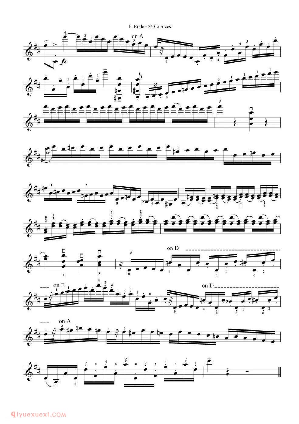 罗德第五课《罗德 No.05》D 大调，Moderato. 进行曲风华丽练习曲