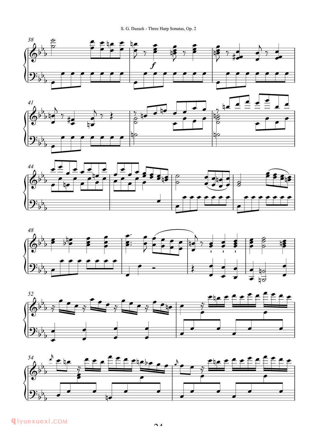 杜塞克三首竖琴奏鸣曲Op.2 No.3/Dussek Three Harp Sonatas Op. 2 No.3