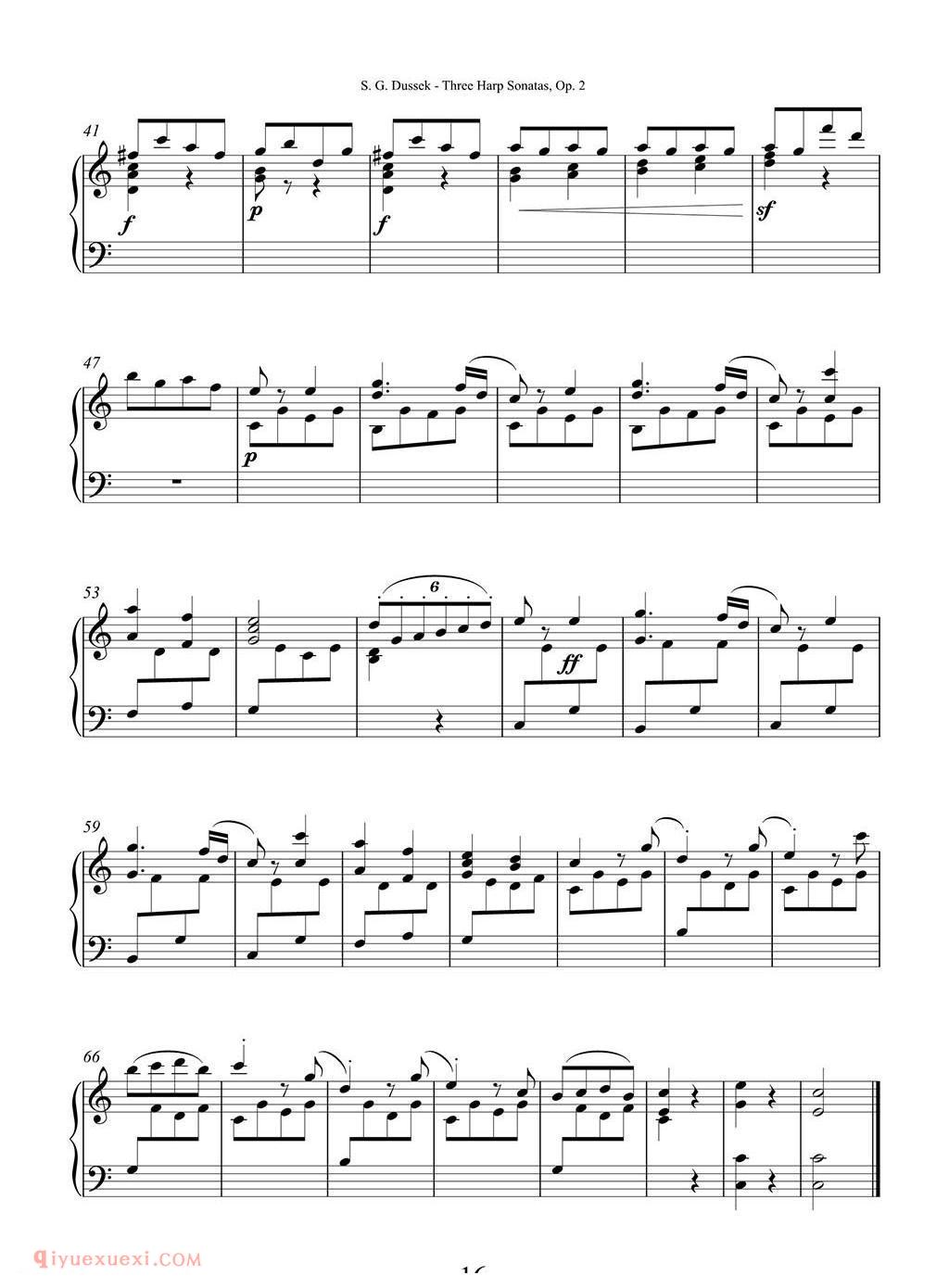 杜塞克三首竖琴奏鸣曲 Op.2 No.2/Dussek Three Harp Sonatas Op. 2 No.2